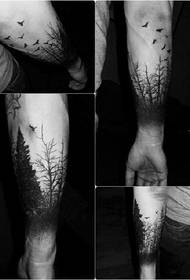 Tatuaggio della foresta oscura