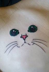 een set schattige kitten-tatoeages