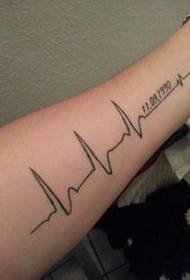 Simple ECG tattoo