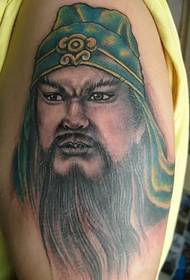 Jóképű kar Guan Gong tetoválás