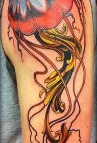 Delikata tatuaje de meduzoj