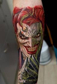 Patrón de tatuaje de monstruo malvado oscuro