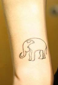 Tatuaggio semplice di varietà attrice piccola personalità