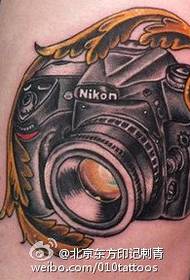 Stereo realistic camera tattoo