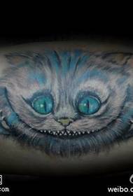 العين الزرقاء الروحي القط نمط الوشم