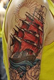 Tatuatge de patró nàutic de vela de somni