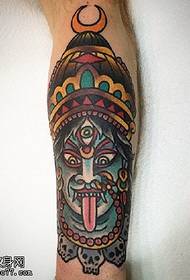 Indian Carly goddess tattoo pattern