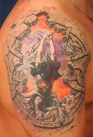 Ko te rangatira tattoo o Russian Pavel Angel te mahi