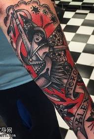 Modello di tatuaggio ragazza dipinta in stile europeo e americano