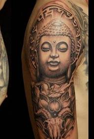 Klassieke sfeervolle Boeddha-tatoeage