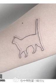 ذراع شوكة القط نمط الوشم