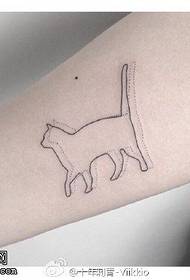 Arm thorn cat tattoo pattern