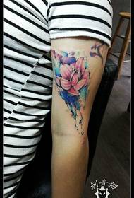 Patró de tatuatge de lotus de tinta
