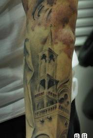 Heilige kerk tattoo patroon