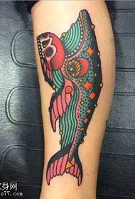 Modello di tatuaggio di balena di graffiti europei e americani