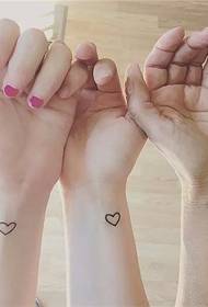 Tatuaggio di prova esclusivo per le migliori amiche per sempre