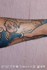 Immagine realistica di un vigoroso modello di tatuaggio da marinaio