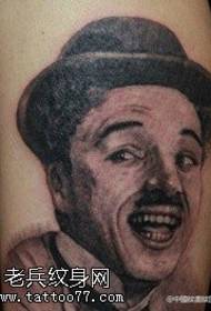 Charlie Chaplin vicces avatar tetoválás minta