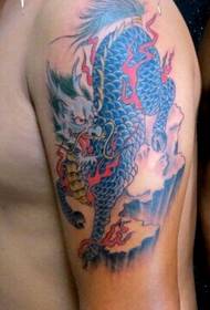 I-Big arm fire unicorn tattoo