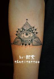 Patrón clásico do tatuaje do triángulo