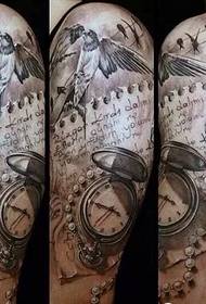 Ručna klasična retro džepna tetovaža satova