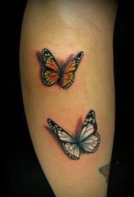 Svježa i elegantna tetovaža leptira