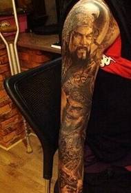 Super handsome Guan Gong arm tattoo