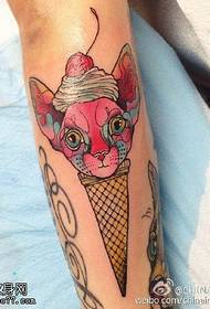 Tsarin kare kai da kankara kankara tattoo ƙirar