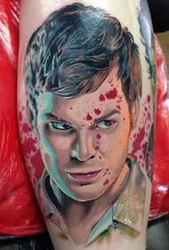 Domineering character realistic tattoo