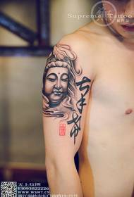 Tattoo ya kichwa cha mkono wa Bud Buddha