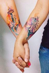 Amor, no, no, pareja, tatuaje