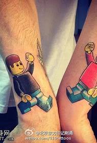 Пар узорака тетоваже лика из цртаног филма