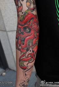 Klasični uzorak tetovaže demonskog lubanje