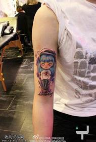 Stile di Harajuku 拽 拽 modellu di tatuaggi di zitella