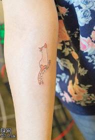 Κλασικό φραγκοσυκιές φρέσκο σχέδιο τατουάζ γάτας