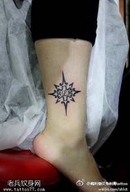 Leg sting sun flower tattoo pattern