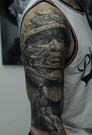 Figura brațului, tatuaj, tatuaj
