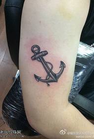 Arm Sailors Spirit Big Anchor Tattoo Pattern