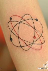 Model de tatuaj cu glob negru roșu