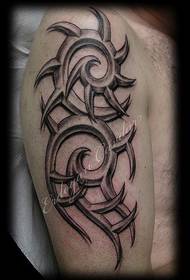 Komea 3d totem tatuointi käsivarret