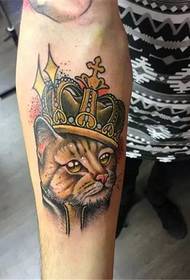 Χαριτωμένο και χαριτωμένο τατουάζ γάτα