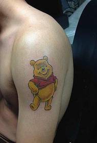Aarm Moud lovable Cartoon Bear Tattoo Muster Bild