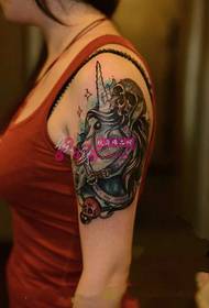 Vintage Creative Unicorn HD Arm Tattoo снимка