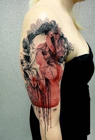 Maschera del braccio del modello del tatuaggio della donna
