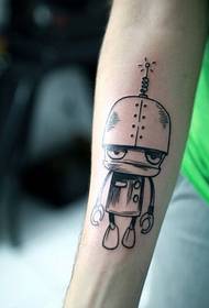 Personality fashion arm robot tattoo pattern picture