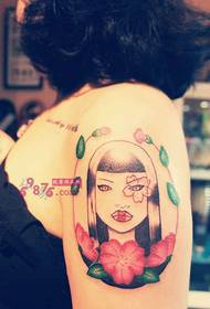 Kreativt mønster jente arm tatoveringsbilde
