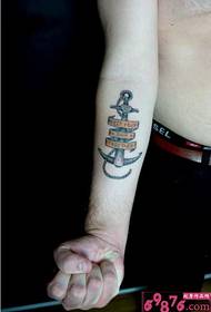 Immagini del tatuaggio del braccio di ancoraggio europeo e americano