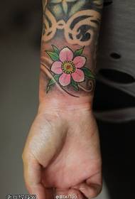 Roze mooie perzik tattoo patroon