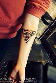 Fantastico modello di tatuaggio occhio triangolo bello