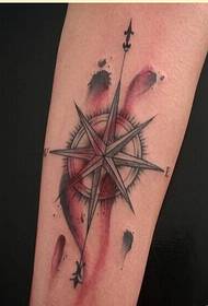 Személyiség kar divat iránytű tetoválás minta képet